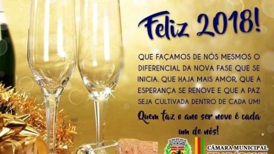 Mensagem de Ano Novo da Câmara, Feliz 2018!