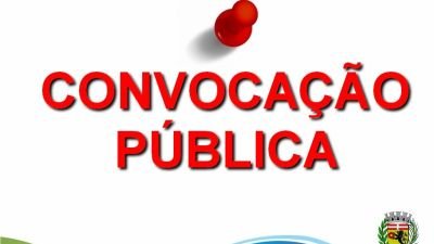 Convocação Pública para compor comissão do concurso público nº 001/2018
