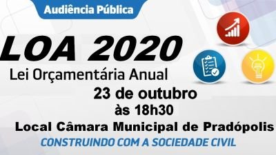 Convite para Audiência Pública - Lei Orçamentária Anual 2020